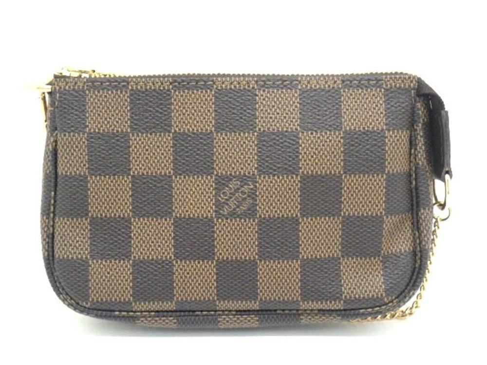 Louis Vuitton Pouch handle Bag Clutch Accessoires Pochette Damier Brown